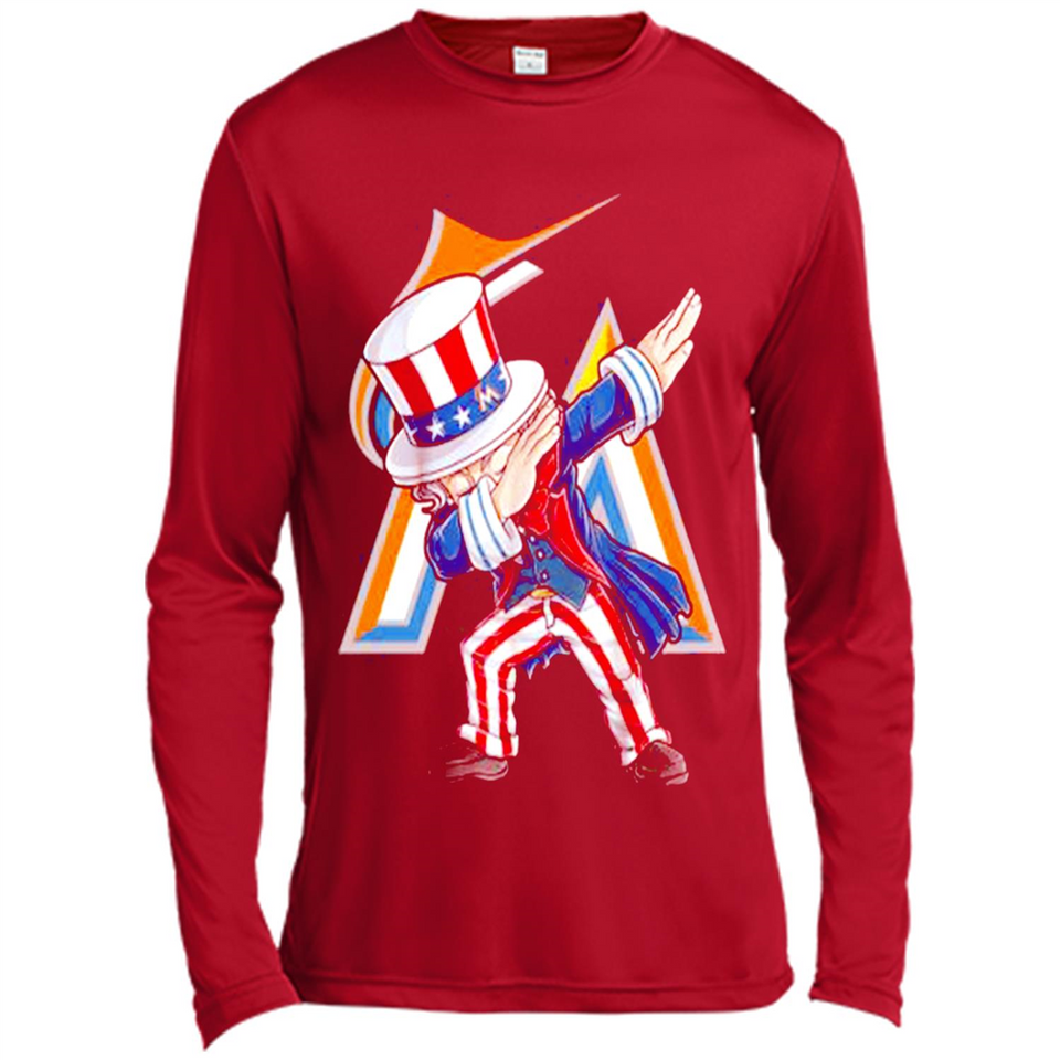 MLB MIAMI MARLINS UNCLE SAM DABBING INDEPENDENCE DAY