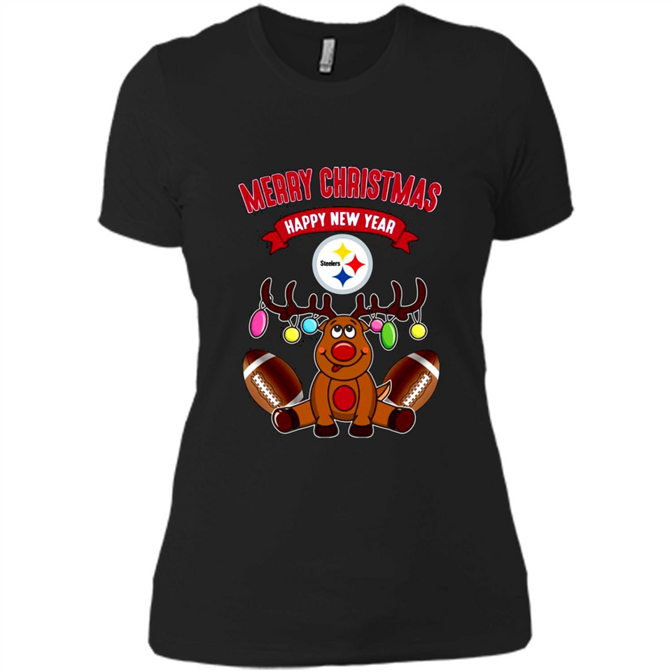 Pittsburgh Steelers NFL Reindeer Funny Merry Christmas And Happy New Year