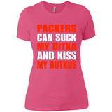 Packers can suck my Ditka and kiss my Butkus PINGPONG - Ladies' Boyfriend T-Shirt