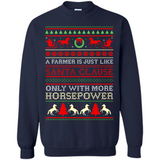 Funny Farmers Gift Ugly Santa Claus Horsepower - Sweatshirt