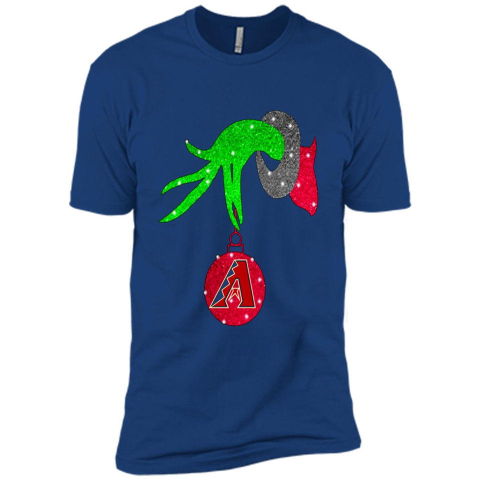 GRINCH HAND HOLDING ARIZONA DIAMONDBACKS GLITTER CHRISTMAS PINGPONG