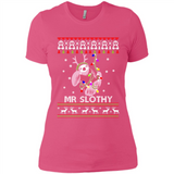 Mr Slothy Christma - Ladies' Boyfriend T-Shirt