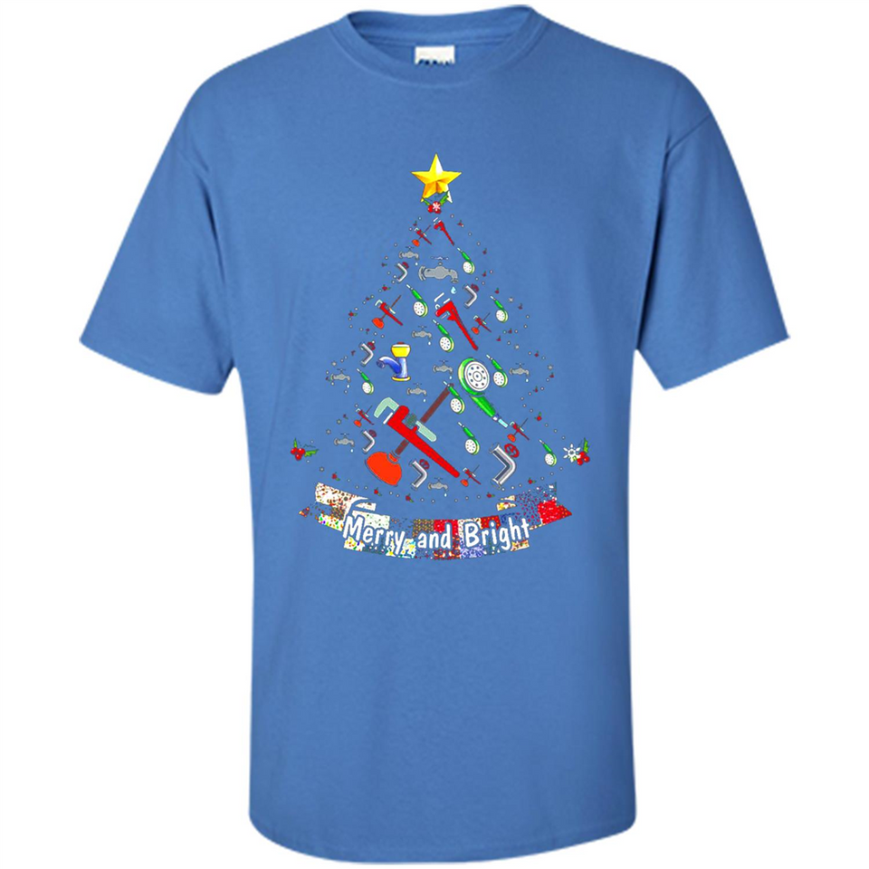 Merry And Bright Plumber Christmas Tree Shirt PINGPONG - Shirt