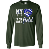 Baltimore Ravens Football My Heart is on that Field - Long Sleeve T-Shirt