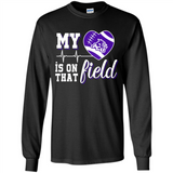 Abilene Christian Wildcats Football My Heart is on that Field - Long Sleeve T-Shirt