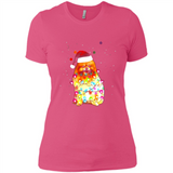 Pomeranian Santa Lights Christmas Dog Xmas Sweatshirt - Ladies' Boyfriend T-Shirt