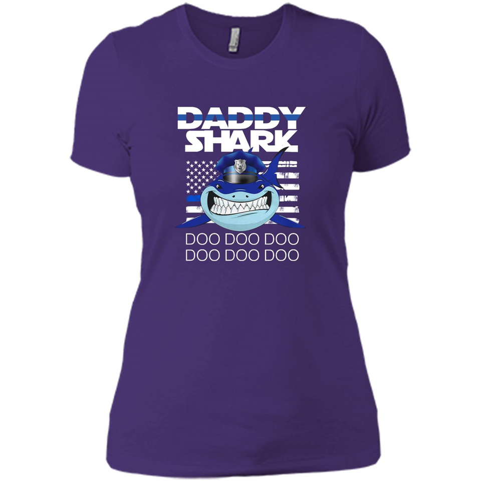 Police Daddy Shark Blue Line Tee