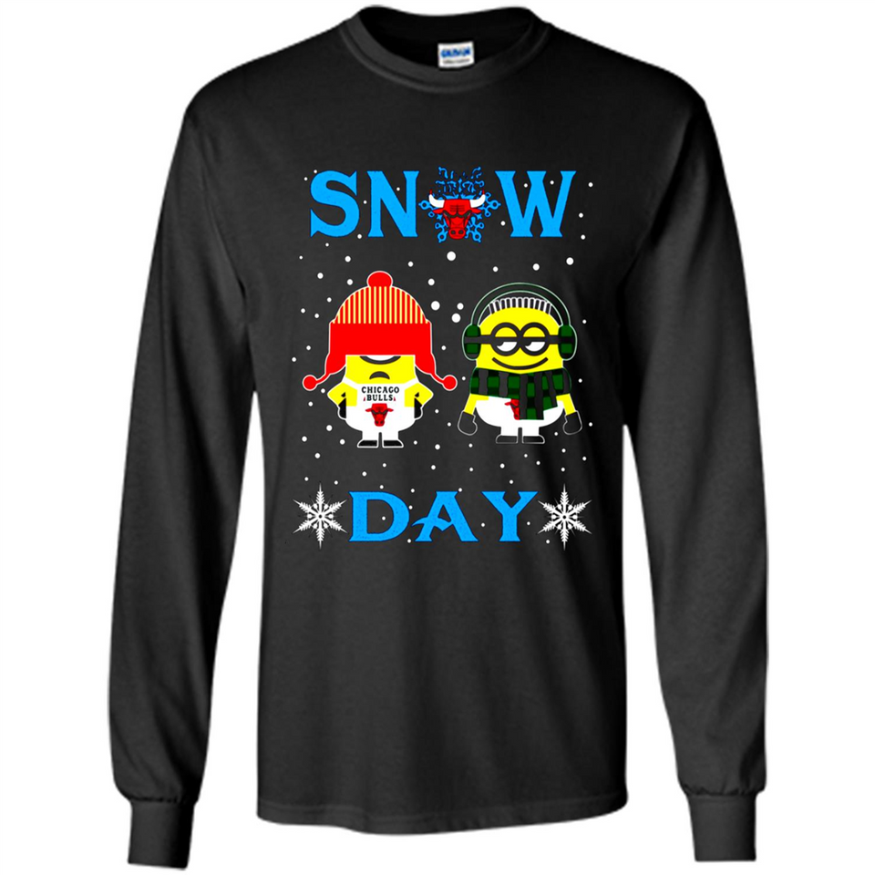 Snow Day Shirt For Chicago Bulls Vs Minion Fans pingpong
