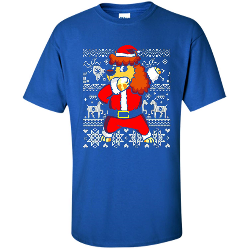 Dabbing Poodle Santa Christmas Holiday Sweatshirt - Shirt
