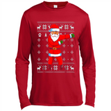 Flossing Santa Christmas Ugly Sweater Style Pajama Xmas Gift - Canvas Long Sleeve T-Shirt