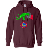 GRINCH HAND HOLDING GOLDEN STATE WARRIORS GLITTER CHRISTMAS PINGPONG
