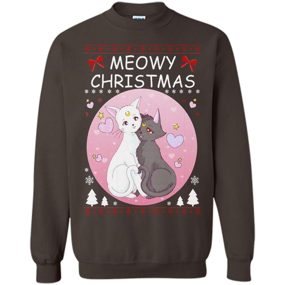 Sailor Moon Yin Yang Cat Love Ugly Christmas Sweater - Sweatshirt
