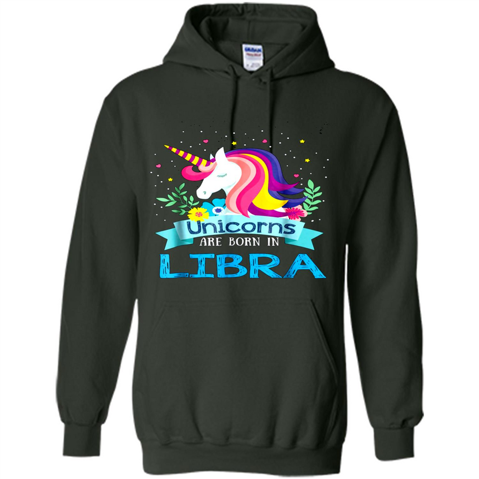 Unicorns are born in Libra Birthday Rainbow Gift Ladies Custom