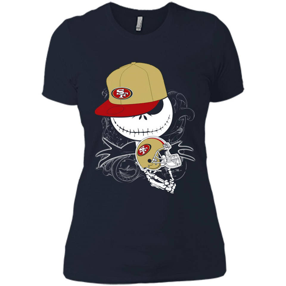 Jack Skellington The Nightmare Before Christmas-49ers Football - Ladies' Boyfriend T-Shirt