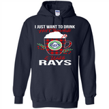 I Just Want To Drink Hot Chocolate & Watch Tampa Bay Rays Ugly Christmas Sweater PINGPONG