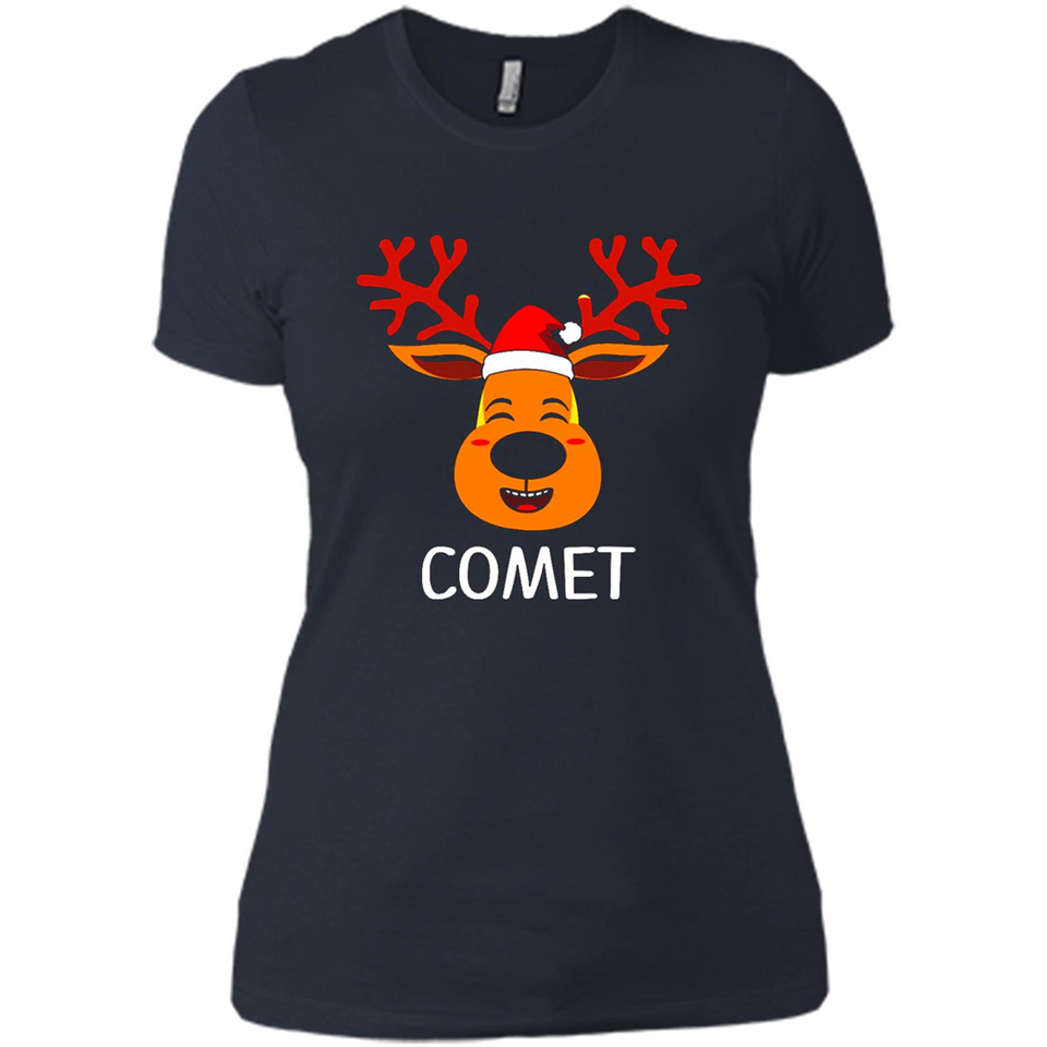 Comet Santa Claus Funny Xmas Holiday T-Shirt - Ladies' Boyfriend T-Shirt
