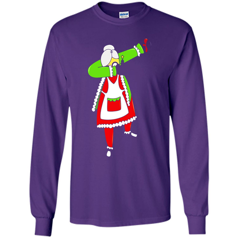 Funny Dabbing Mrs. Santa Claus Christmas Dab - Long Sleeve T-Shirt