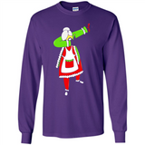 Funny Dabbing Mrs. Santa Claus Christmas Dab - Long Sleeve T-Shirt