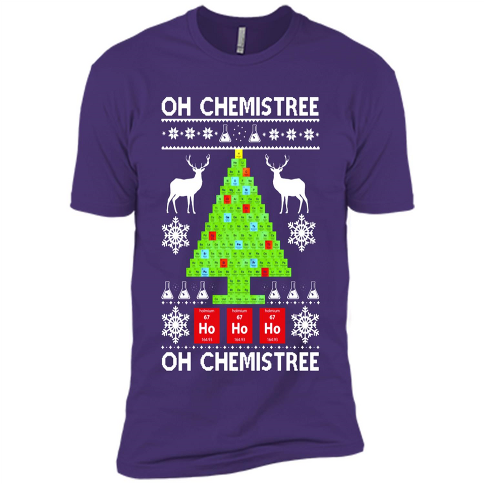 Oh Chemistree, Oh Chemistree Christmas Ugly Sweater - Premium Short Sleeve T-Shirt