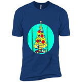 Funny Pizza Ugly Christmas Sweater Xmas Pizza Tree - Premium Short Sleeve T-Shirt