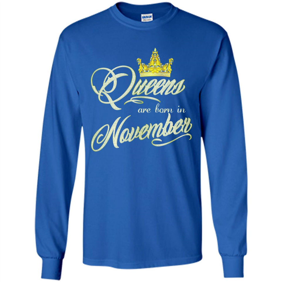 Queens Are Born In November Golden T-Shirt