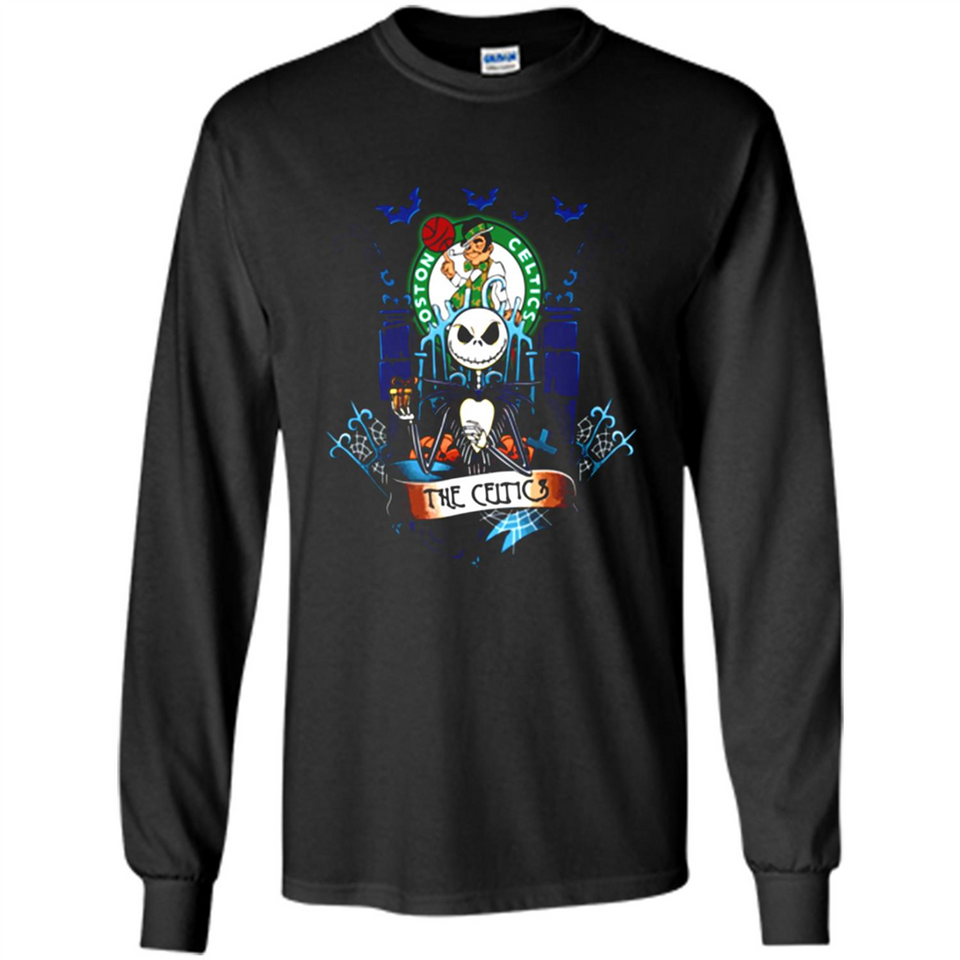 Boston Celtics Halloween The Nightmare Before Christmas - Long Sleeve T-Shirt
