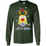 Minion Arizona Cardinals Ugly Christmas Sweater Let it Snow - Long Sleeve T-Shirt