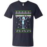 Mr Meeseeks Xistence Is Pain Ugly Christmas - Men's V-Neck