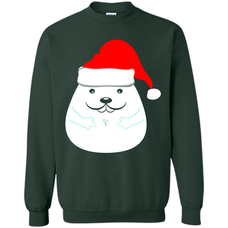 Funny Hamster Christmas t-shirt Santa Hat - Sweatshirt