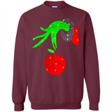 Christmas The Grinch Hand Holding Apple Ornament sweater - Sweatshirt
