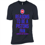 Reasons to be a Detroit Pistons Fan Complete List on Back - Premium Short Sleeve T-Shirt