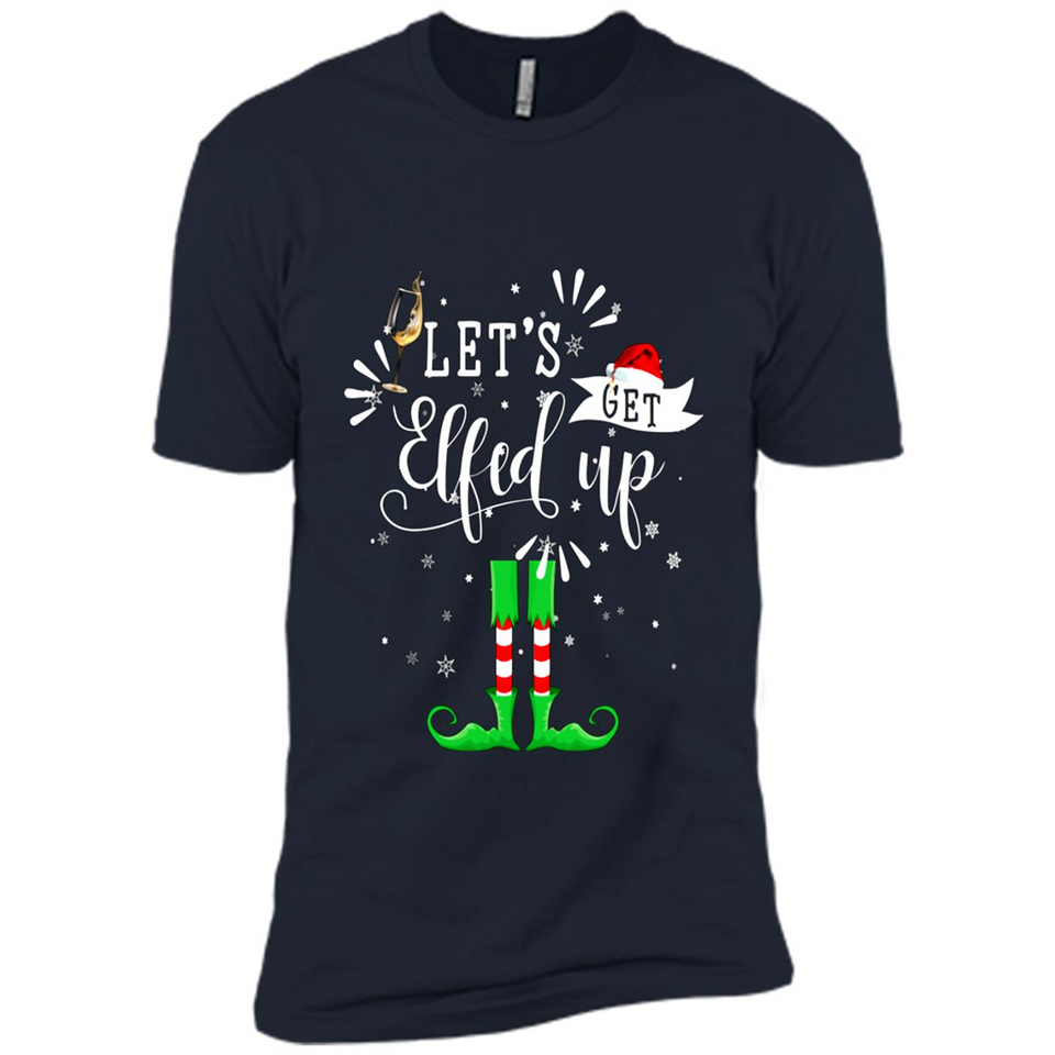 Let's Get Elfed Up Funny Drinking Wine Christmas Elf PINGPONG