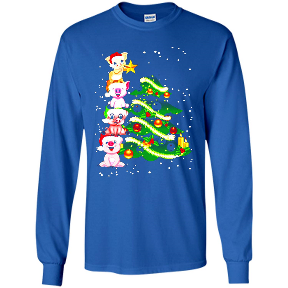 Pigs Christmas T Shirt PINGPONG - Long Sleeve T-Shirt