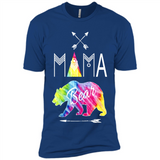 Mama Bear Shirt Tie Dye Family Vacation & Camping Tee - Premium Short Sleeve T-Shirt