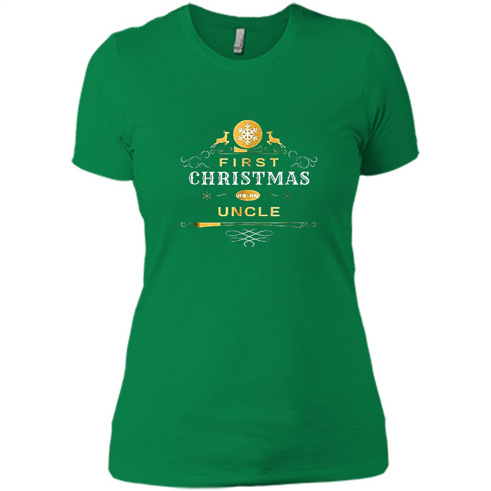 First Christmas as a Uncle - Christmas Family - Ladies' Boyfriend T-Shirt