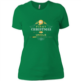 First Christmas as a Uncle - Christmas Family - Ladies' Boyfriend T-Shirt