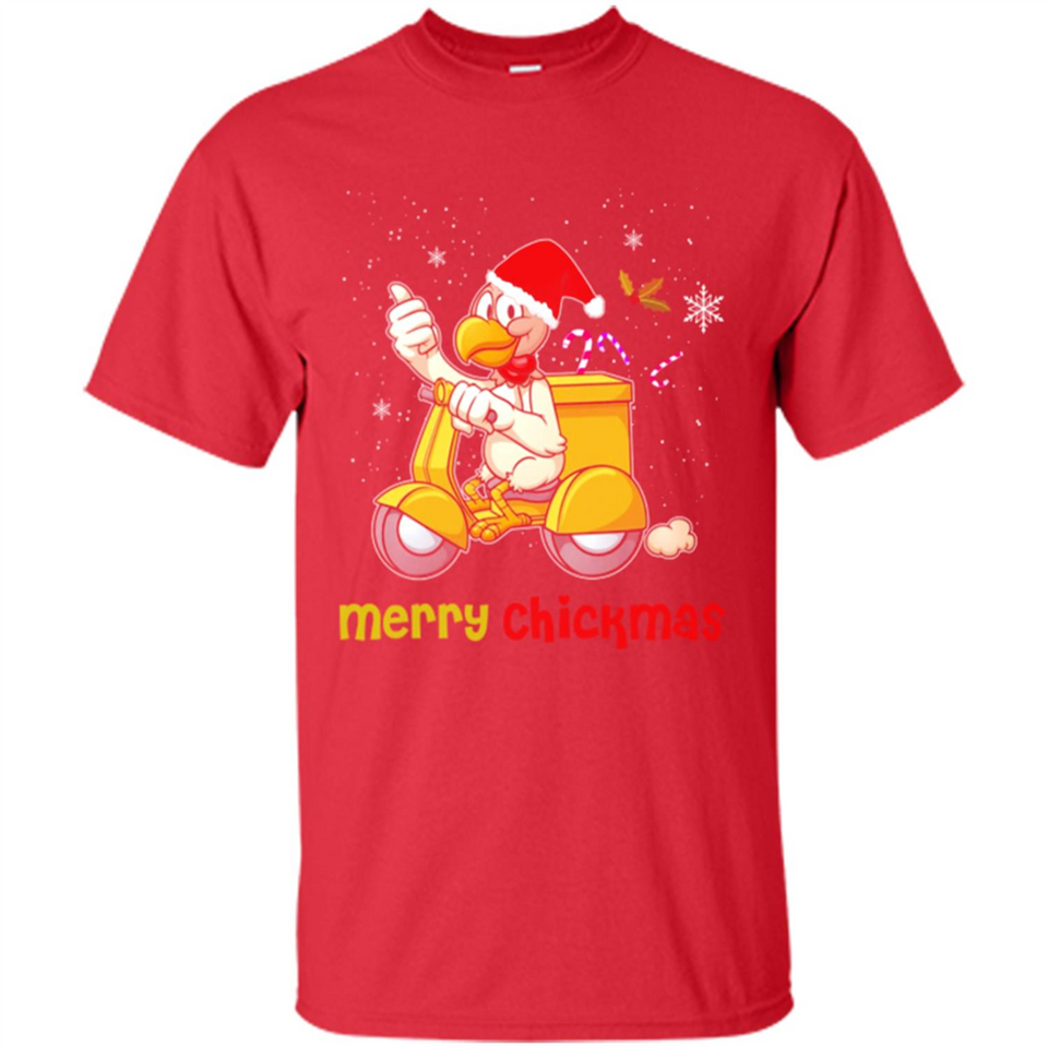 Funny Santa Christmas Chicken Shirt - Merry Chickmas - Shirt