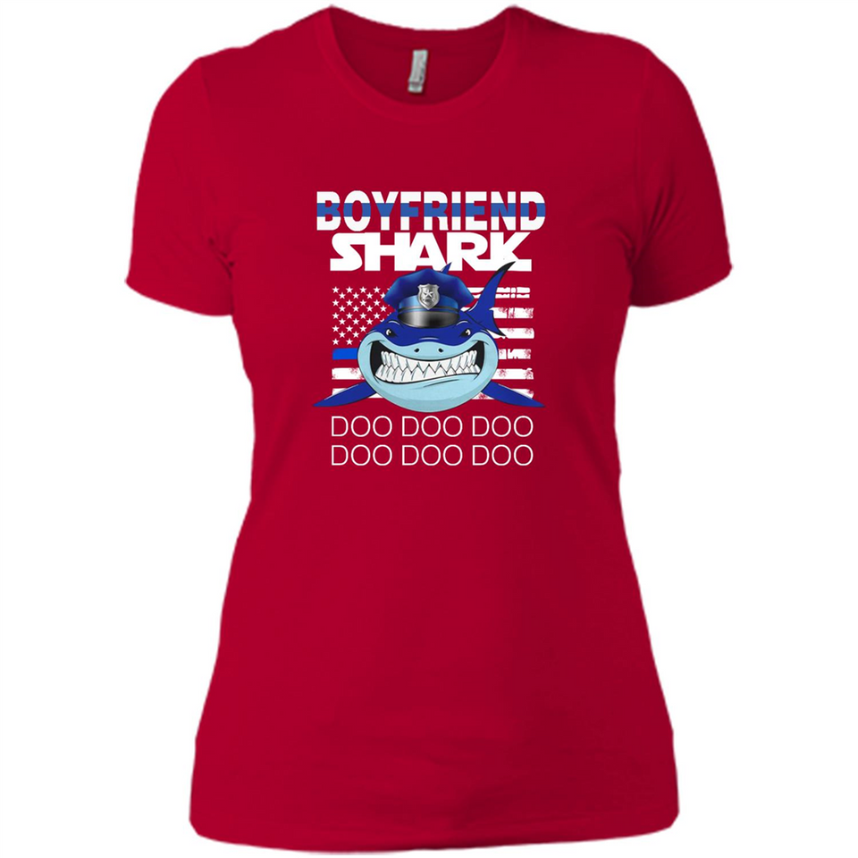 Police boyfriend Shark Blue Line Tee