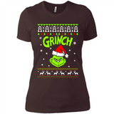 The Grinch Face Christmas - Ladies' Boyfriend T-Shirt