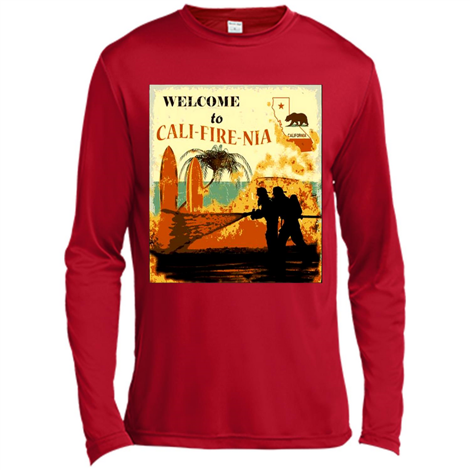 Paradise California Camp Fire Youth T-Shirt PINGPONG - Canvas Long Sleeve T-Shirt