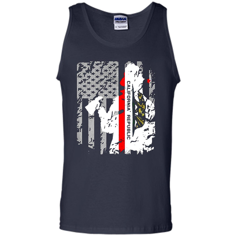 Paradise California Firefighter Thin Red Line Funds Youth T-Shirt PINGPONG - Tank Top