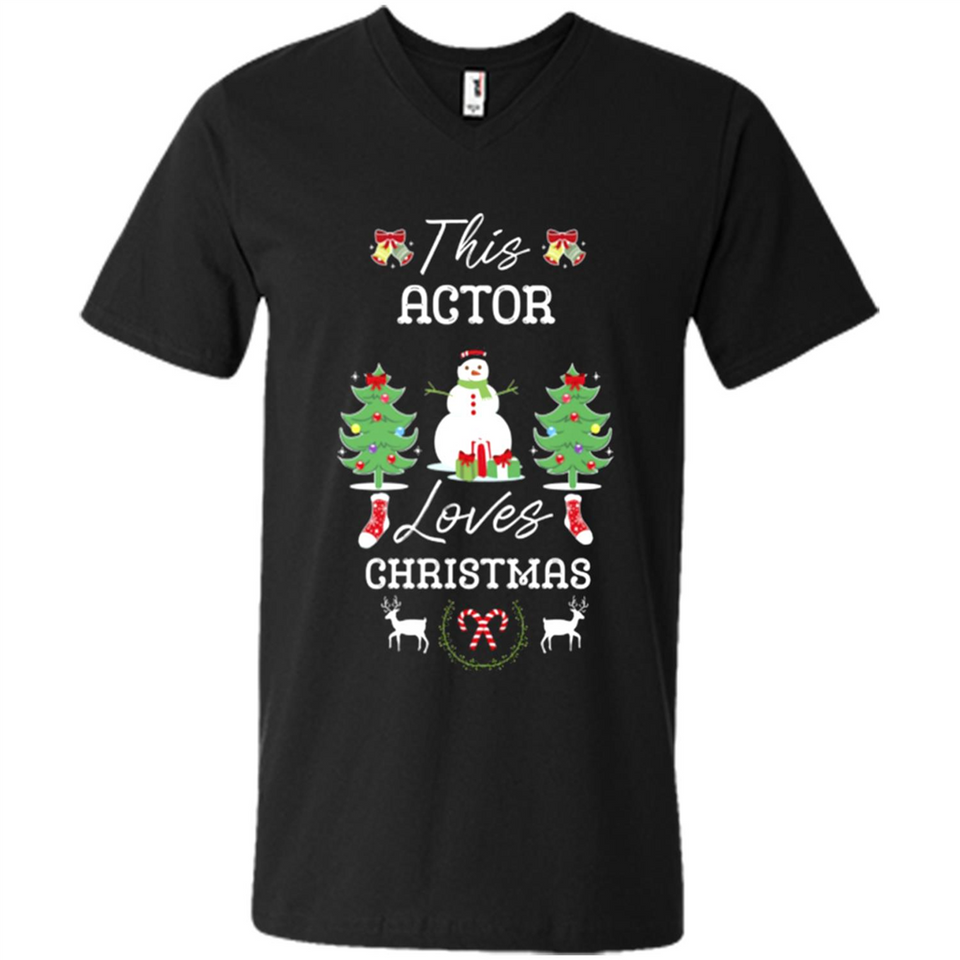 This Actor Loves Christmas Tree Shirt with Snowman