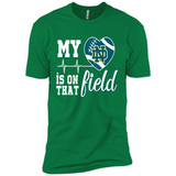 Notre Dame Fighting Irish Football My Heart is on that Field - Premium Short Sleeve T-Shirt
