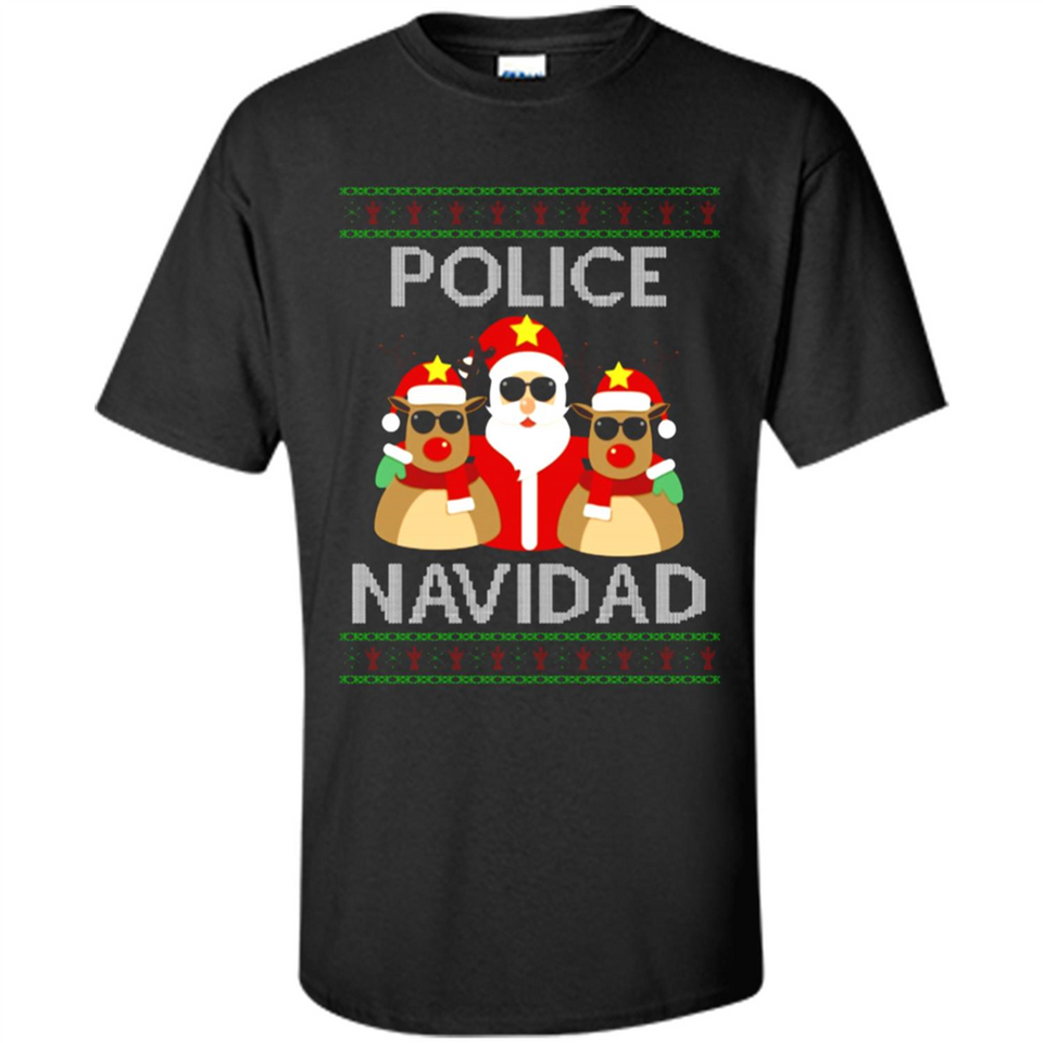 FUNNY POLICE NAVIDAD T-SHIRT Santa Christmas Party - Shirt