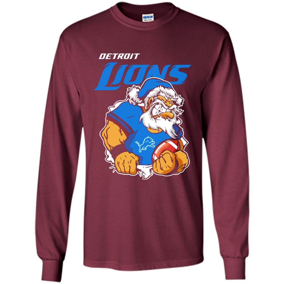Grumpy Santa Claus Detroit Lions Football Team PINGPONG
