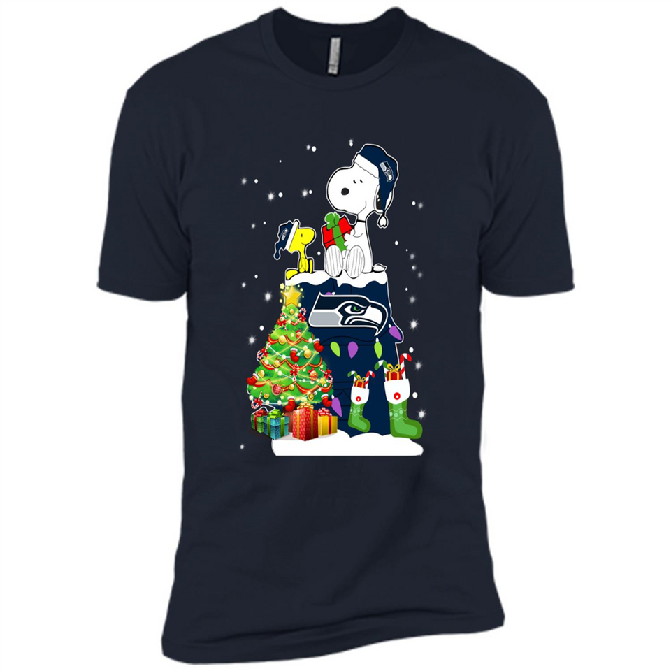 SEATTLE SEAHAWKS SNOOPY & WOODSTOCK CHRISTMAS