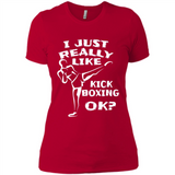 Kick Boxing Shirt Kick Boxer Boxing Workout - Ladies' Boyfriend T-Shirt