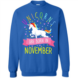 Unicorns Are Born In November T Shirt Hoodie Sweater