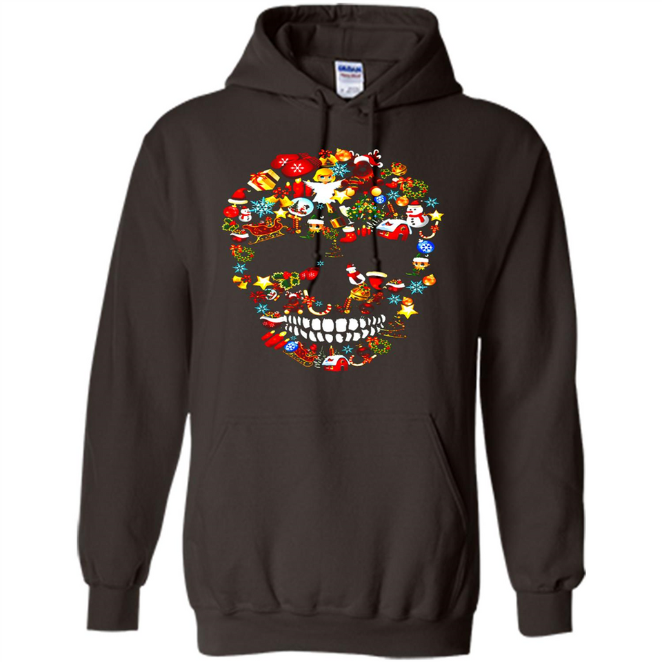 Skull Christmas Decorations Merry Xmas T-Shirt - Hoodie