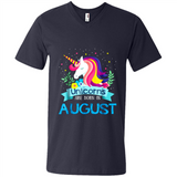Unicorns are born in August Birthday Rainbow Gift Custom Ultra Cotton